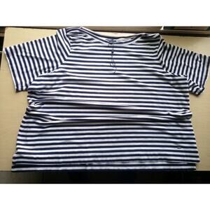 Tommy Hilfiger Women's Shirt Blue Striped Pre Owned Please See The Description.